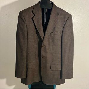 Structure Brown Tweed Wool Sports Coat Jacket Men’s Size 42L